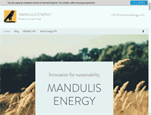 Tablet Screenshot of mandulisenergy.com